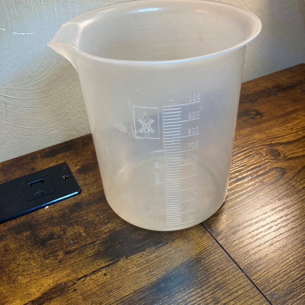 Kartell 1000ml Polypropylene Graduated Beaker Lab Pitcher Made in Italy ISO 7056